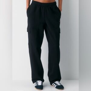 Aritzia Sweat fleece Mega Cargo Pants | Black | XS